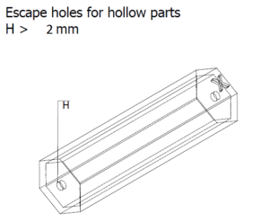 hollow parts 3DX Additive Manufacturing